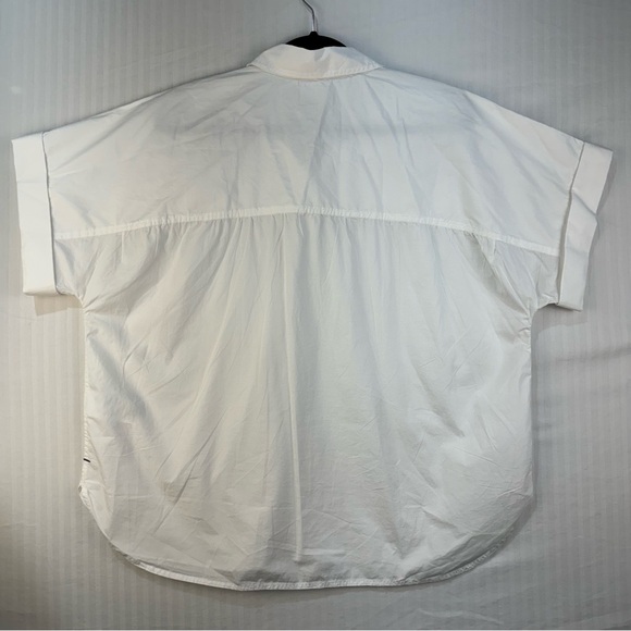 J. Crew White %100 Cotton Buttoned Pop Over Polo Shirt Relaxed Fit Plus Size XXL - Picture 7 of 7